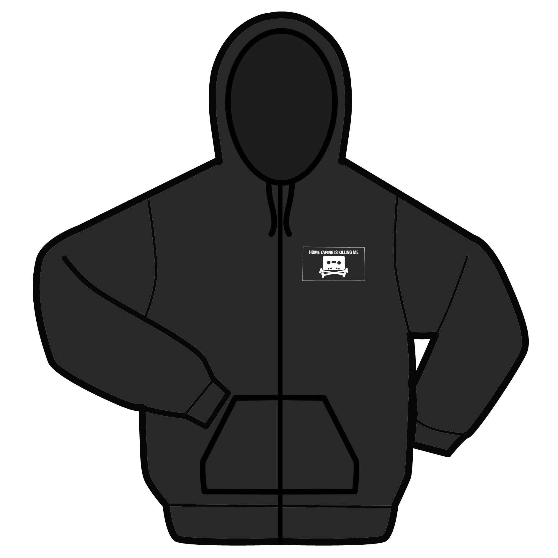 Home Taping - Pitch Black Zip-Up Festival Hoodie