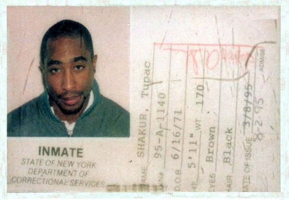  Actual photo : Tupac Shakur's New York State Department Of Corrections ID