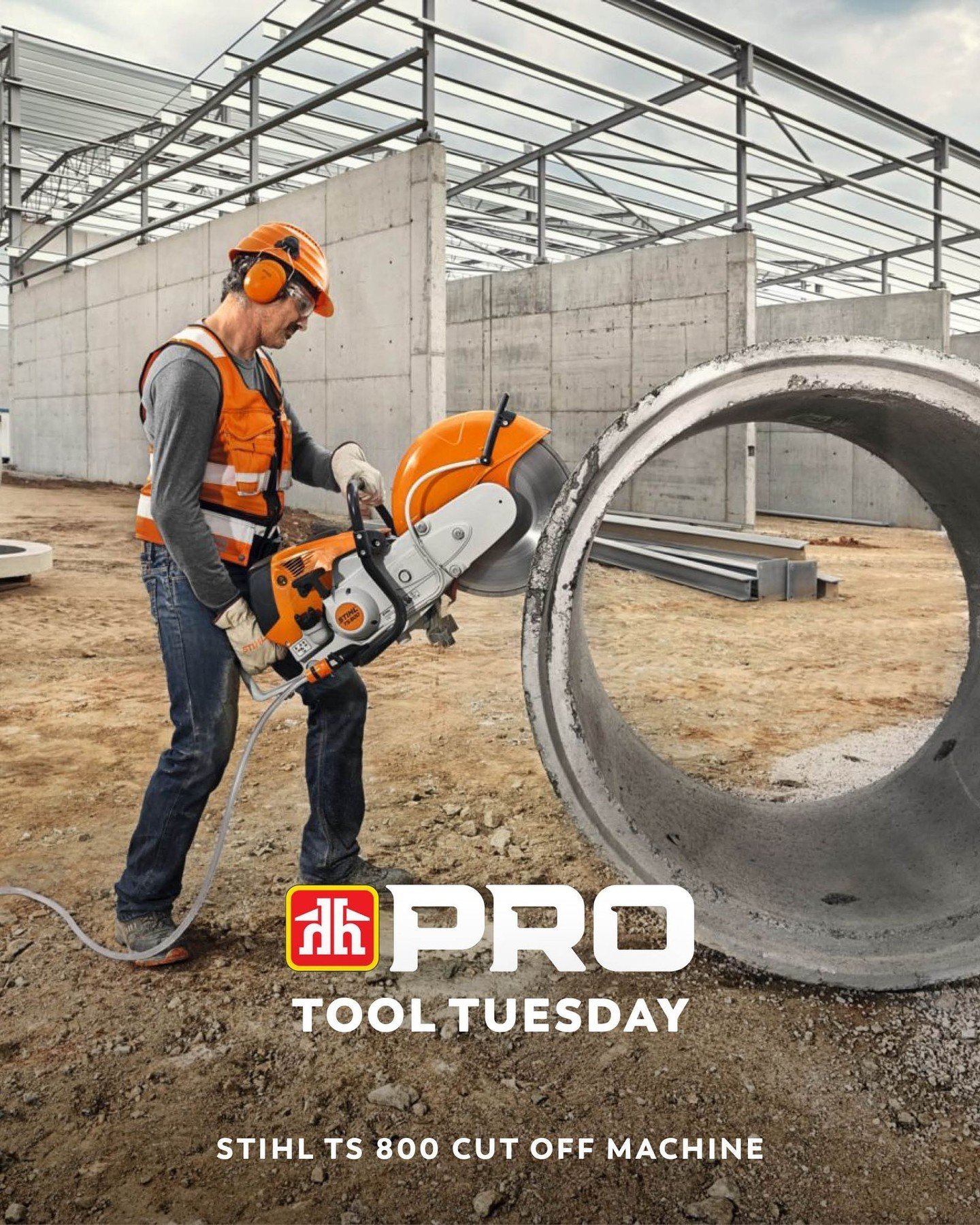 If the material you are tackling requires extremely high engine performance, the STIHL TS 800 Cut-Off Machine with a 400 mm composite cutting wheel is the right choice for you! This machine can be equipped with an optional robust STIHL D-SB diamond c