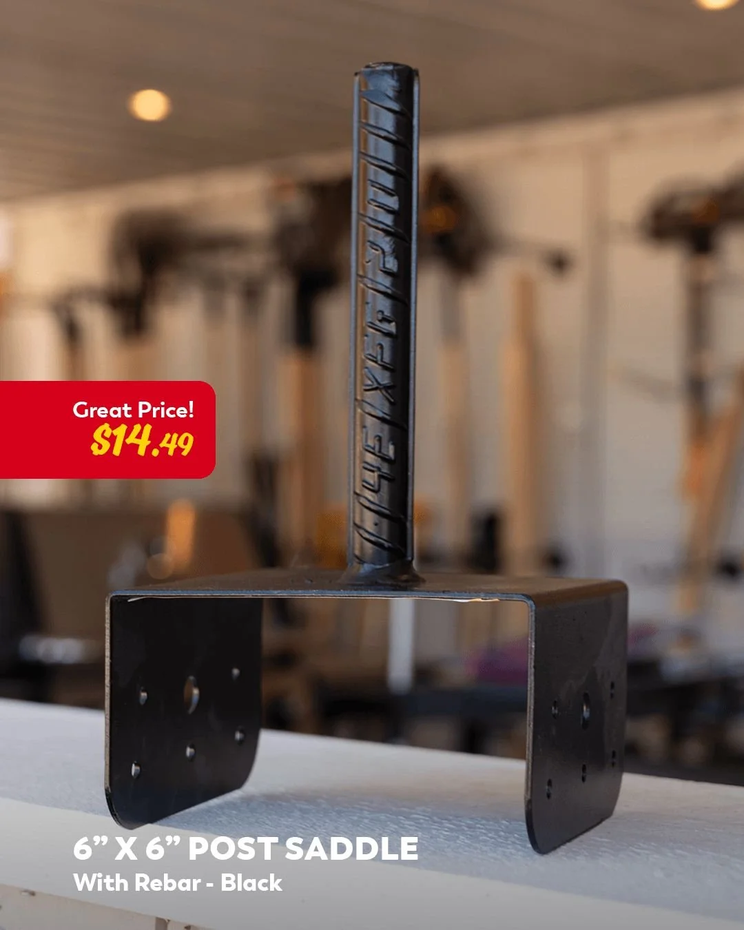 Secure your posts with confidence! 💪

This heavy-duty post saddle bracket is your go-to for securing 6x6 posts in concrete. Whether you're building a deck, fence, pergola or outdoor structure, the integrated welded rebar keeps everything locked in p