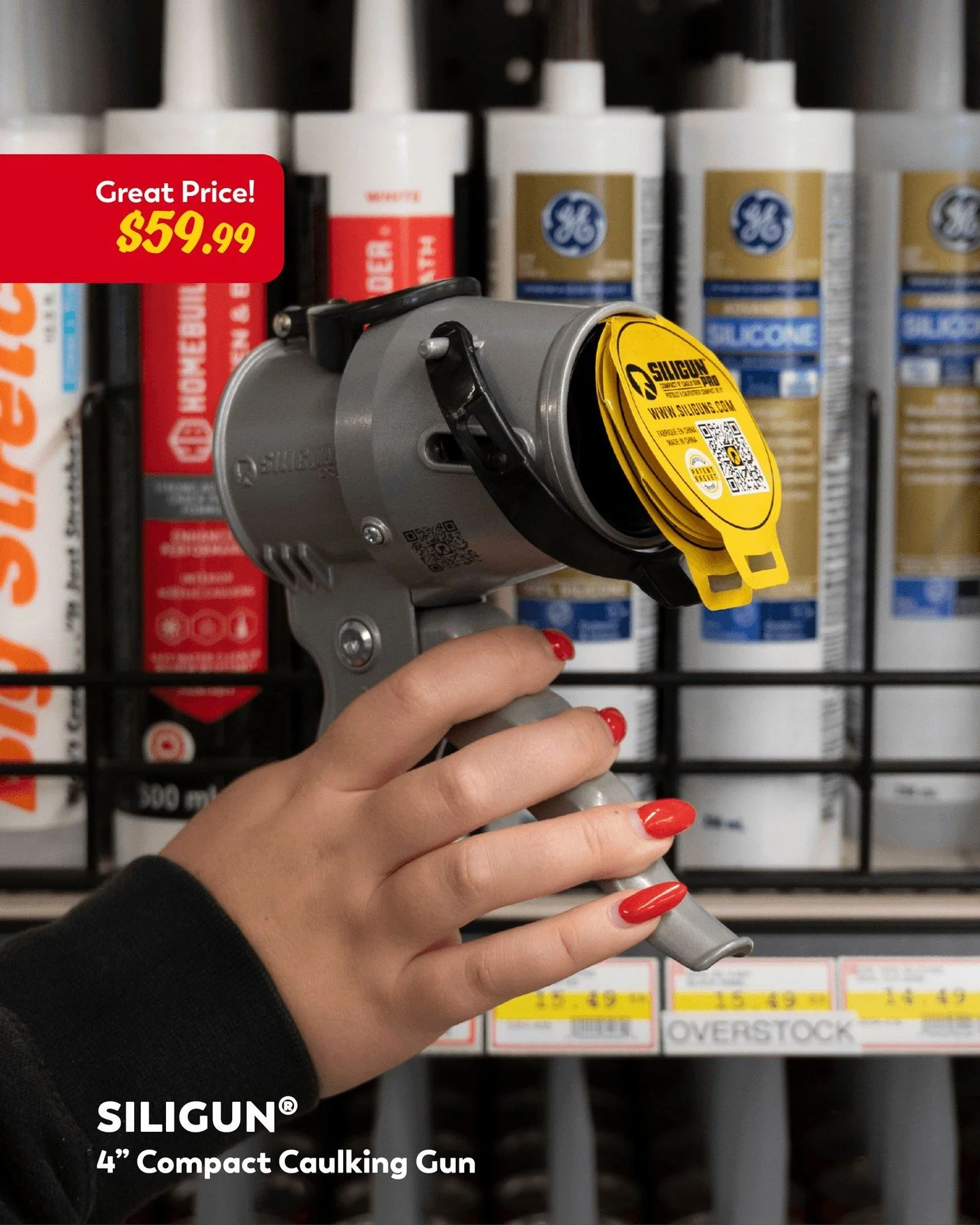 The new and improved SILIGUN&reg; PRO 4&rdquo; Compact Caulking Gun brings all the features of the classic SILIGUN to PROs and DIYers alike. 

It features a strong, yet lightweight aluminum body frame, and is made to work in the toughest scenarios. A