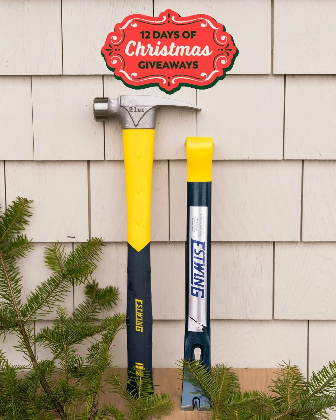 ⭐️ TAG TO WIN &ndash; DAY 3 of the 12 days of Christmas 🎁 

Tag for a chance to win an ESTWING&reg; Framing Hammer &amp; Pry Bar Set for a prize value of $49.99! 

How to enter:
1️⃣ Tag your friends 🎁 The more the merrier. Each tag counts for one e