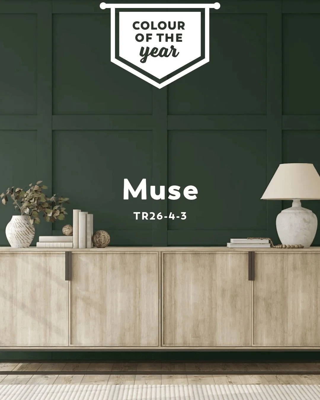 Introducing the BeautiTone Colour of the Year for 2026: Muse 🖼️🌲 

A deep, moody green steeped in the artistry of the classic painters, providing darkness with earthy depth; a place where mystery and light converge. This shade anchors spaces with i