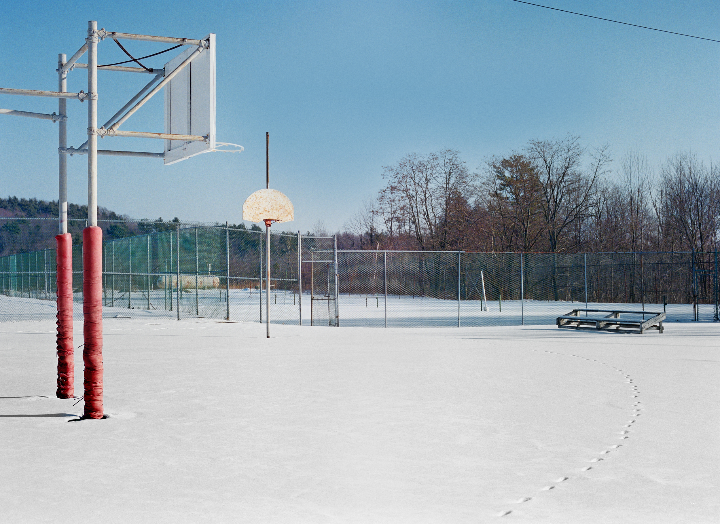 Basketball Court, Kutsher's Country Club and Hotel, Monticello, NY, Bungalow Colony, Monticello, NY, Chromogenic Print