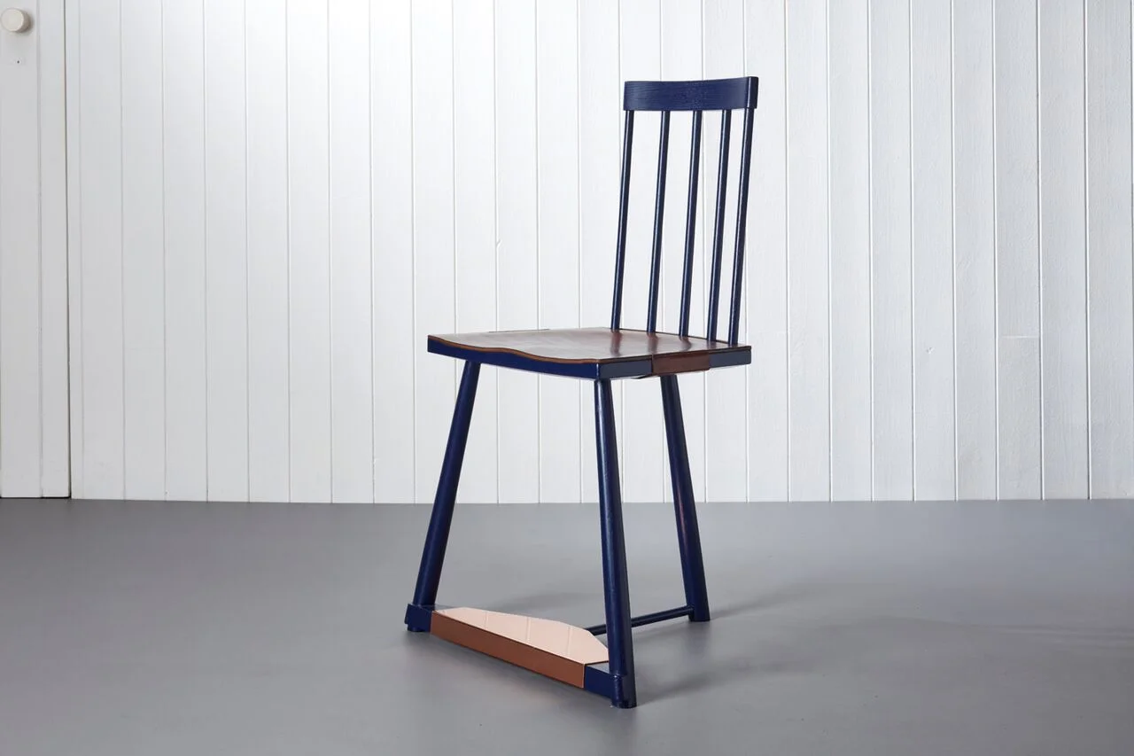 The Pilgrim Chair series inspired by Chaucer's characters in the Canterbury Tales. The one shown is called 'Madam Eglantine' 