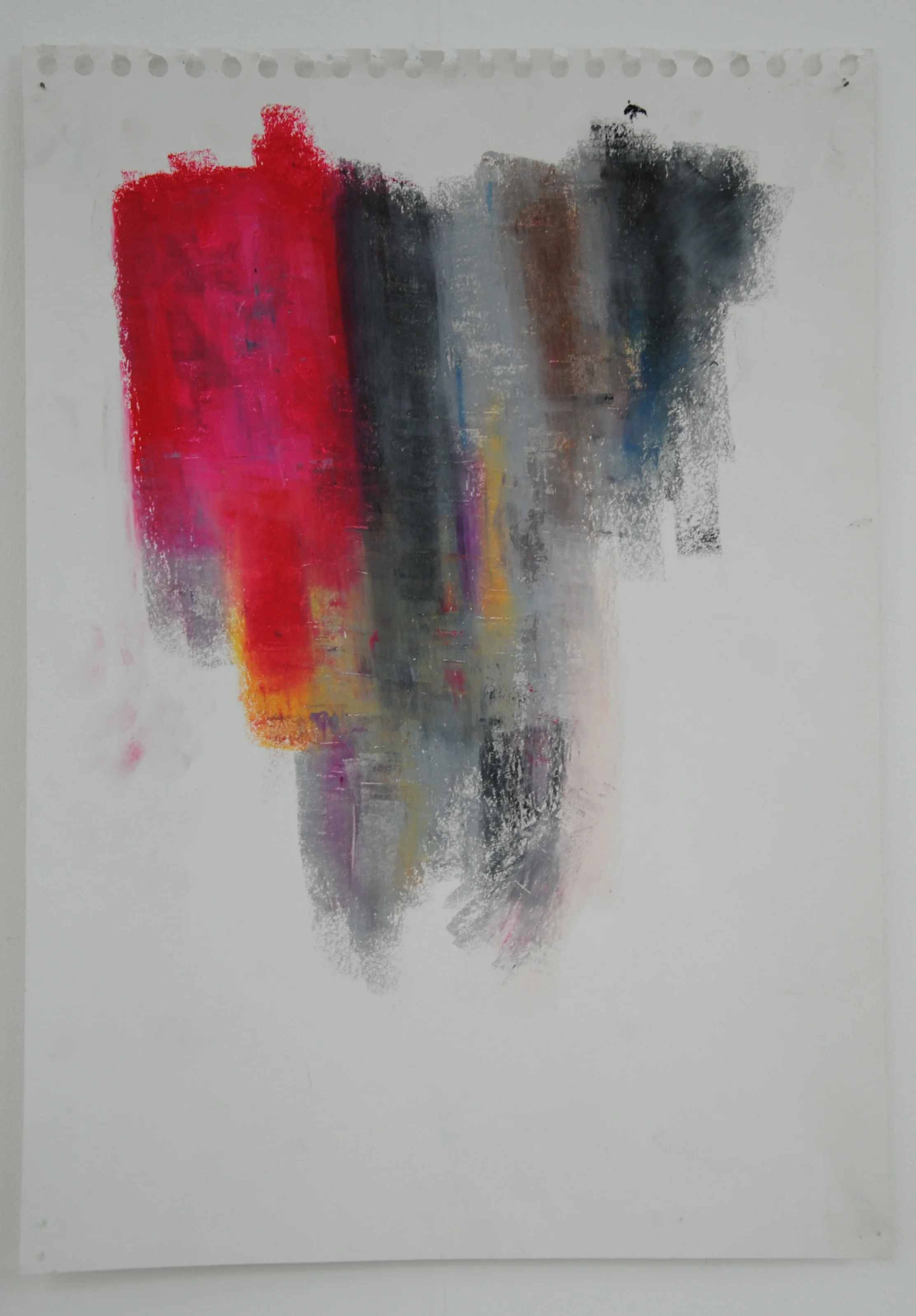 A3, oil pastel on paper, panel pins. 