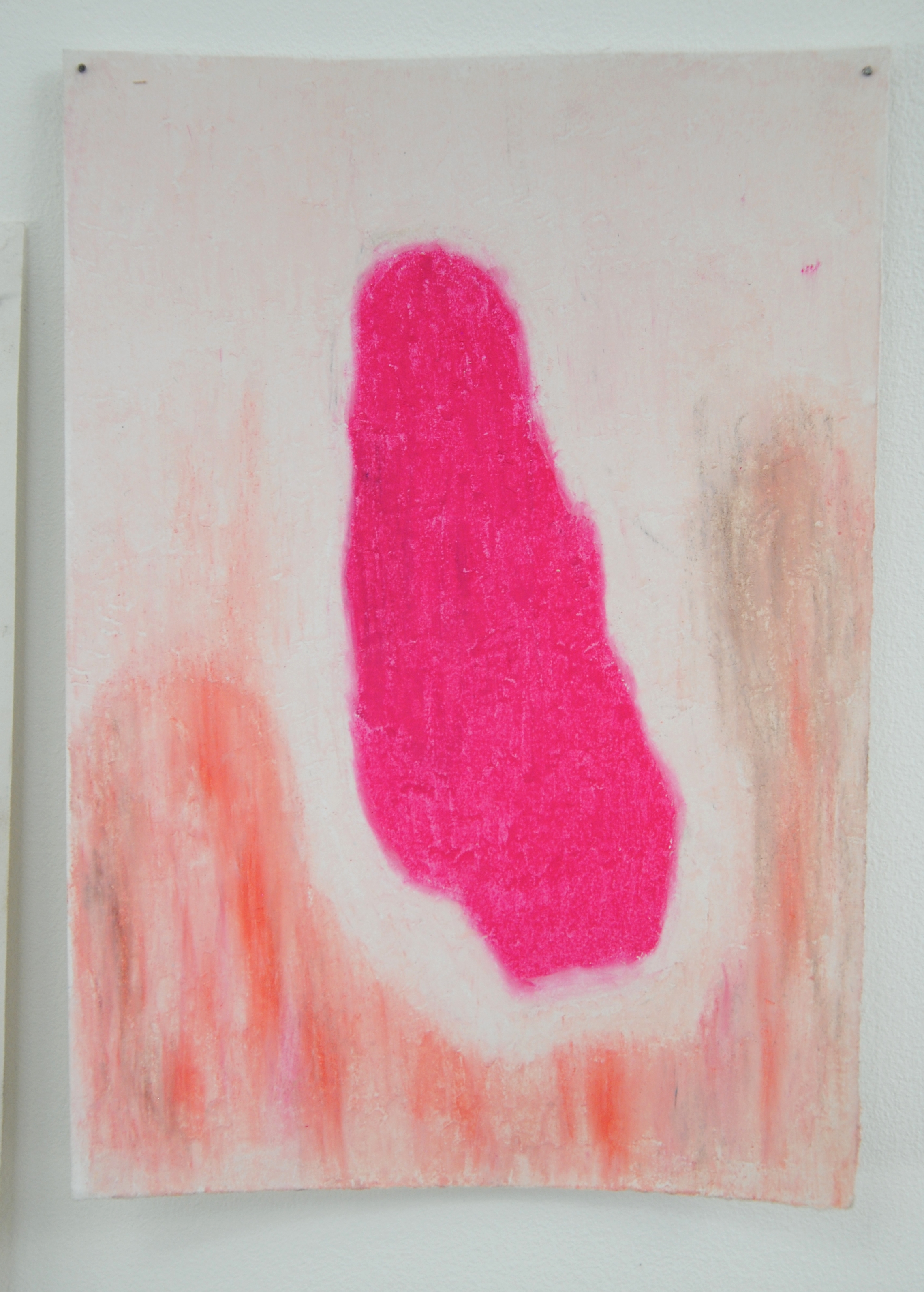 A5, oil pastel on paper, panel pins. 