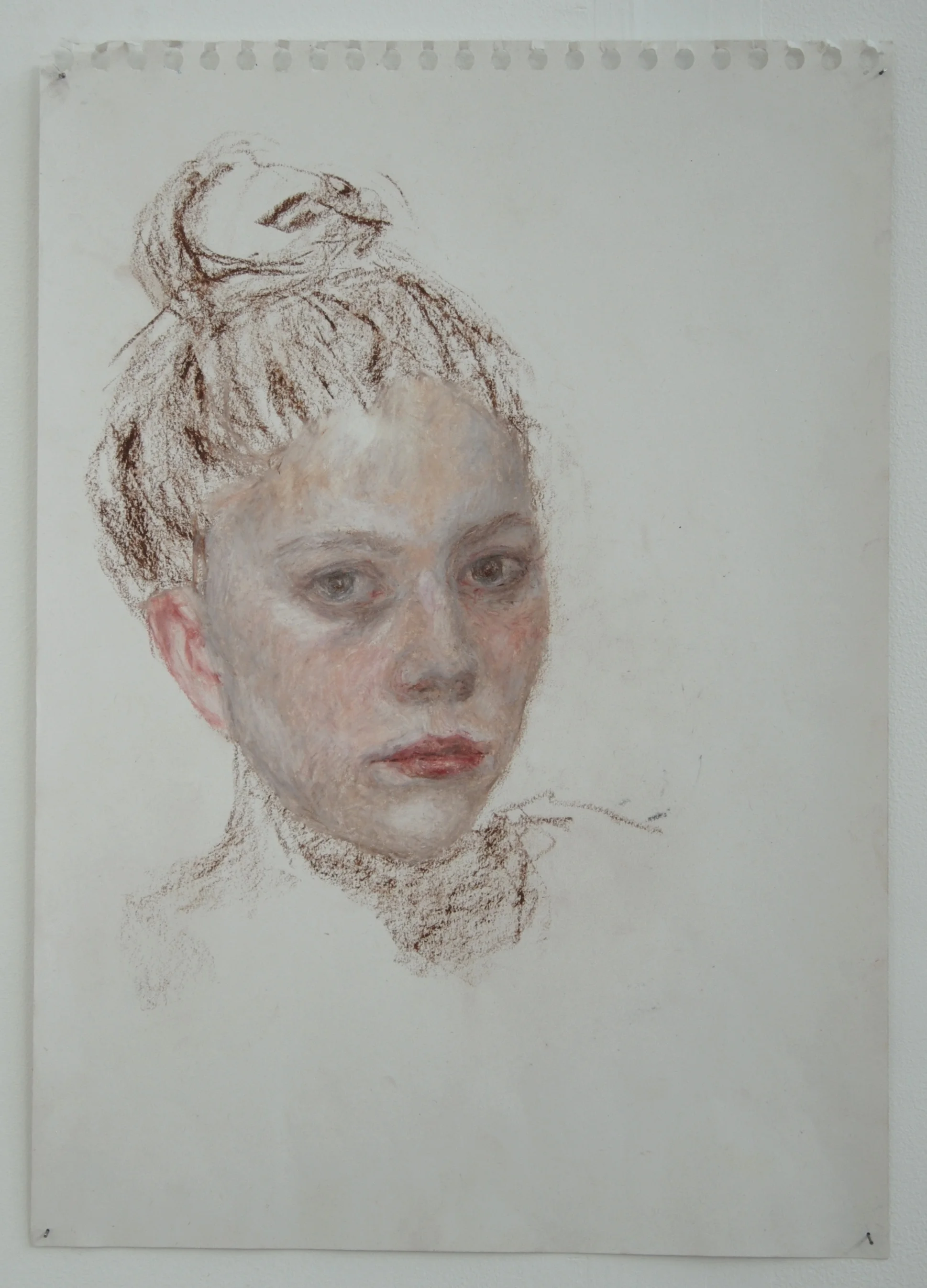 A3, oil pastel on paper, panel pins. 