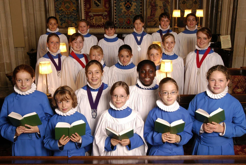 The girl choristers in March 2007