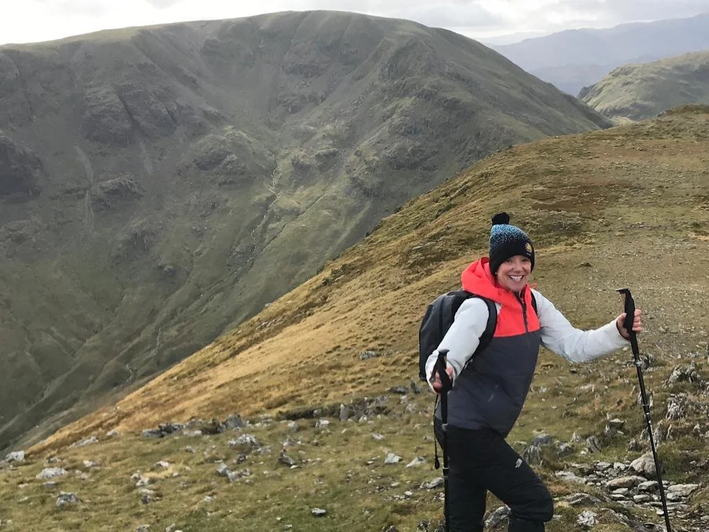 Nearly at the top and the sun’s almost out!