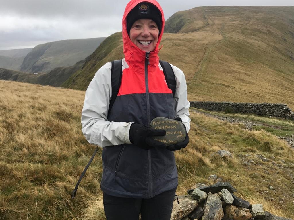 Just about to add my stone to the Cairn. There’s a message on it! (Click to enlarge)