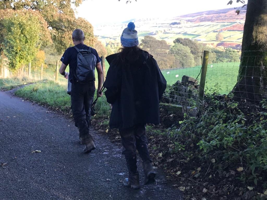 Walking back down to the river