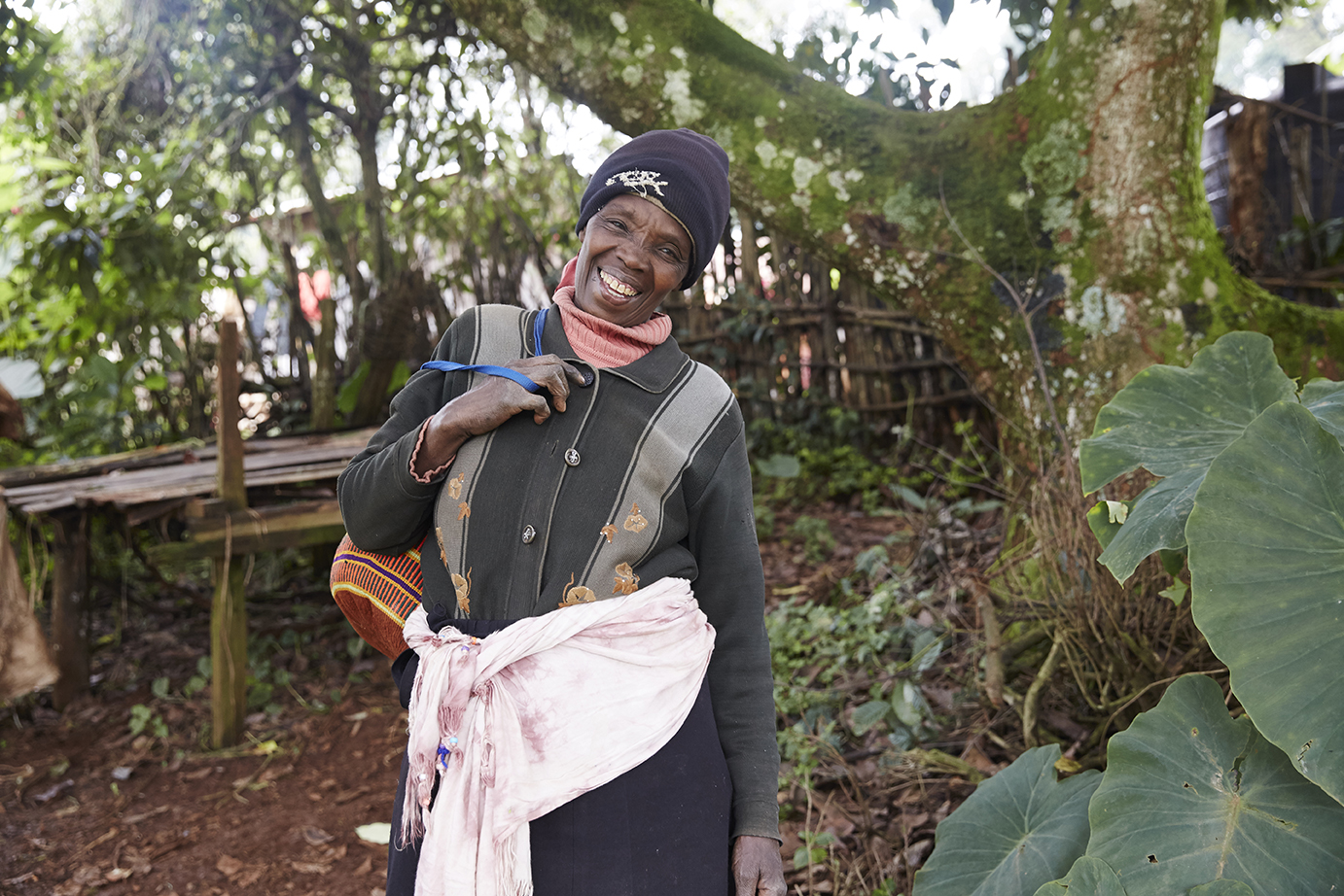 Jane is a farmer from Makomboki, Kenya. She has 3 acres of land that she uses to grow tea or income generation along with vegetables for her families consumption.