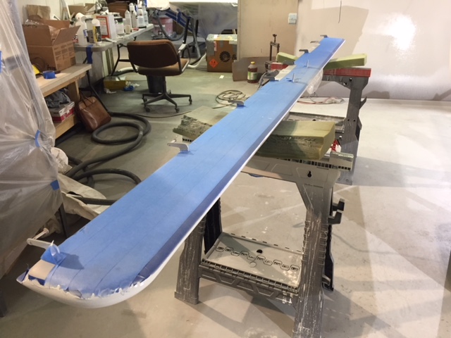 Canard Bottom Taped for Top White Paint.JPG