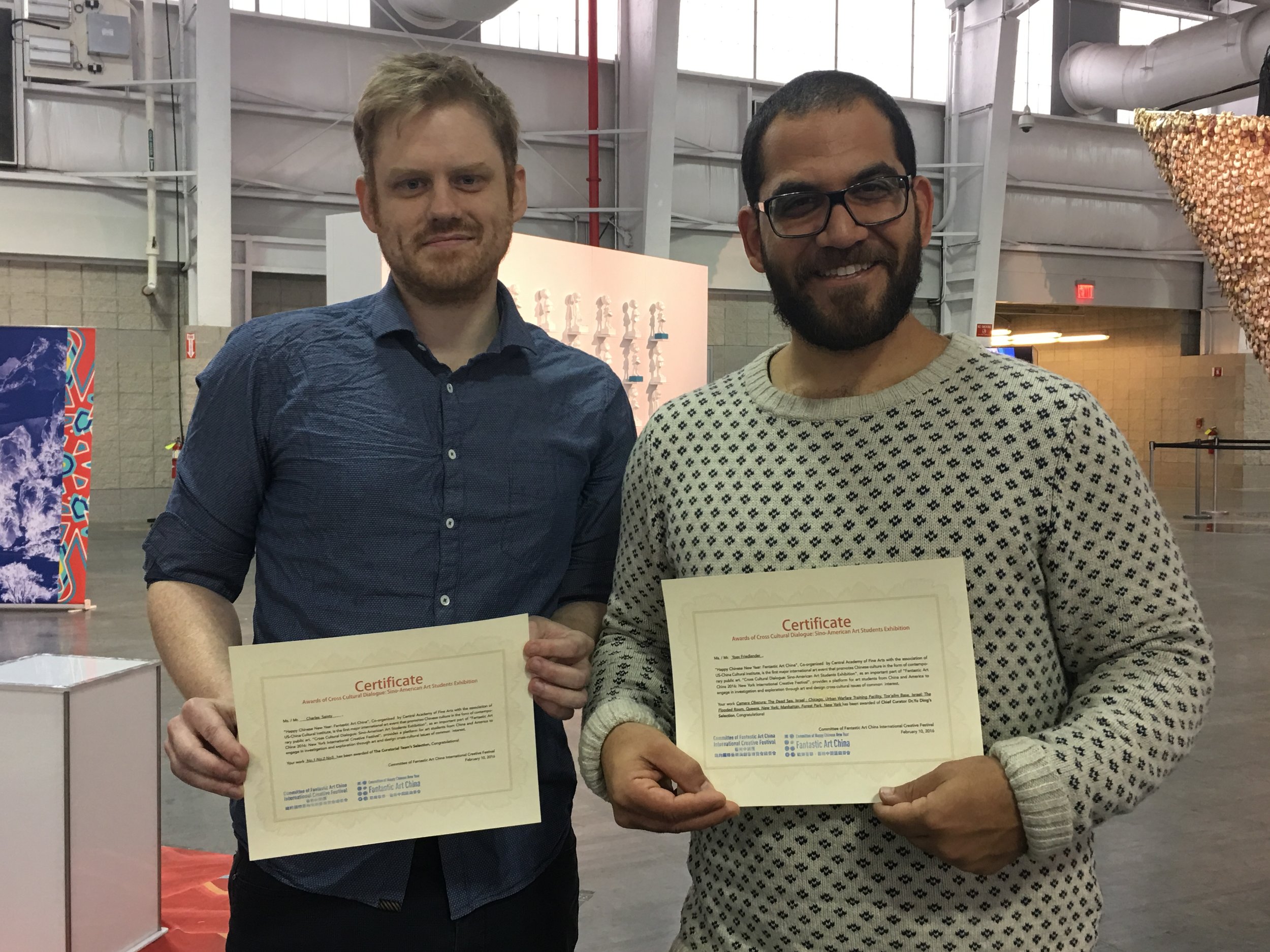 Me and Charles Sainty with our awards at Javits Center