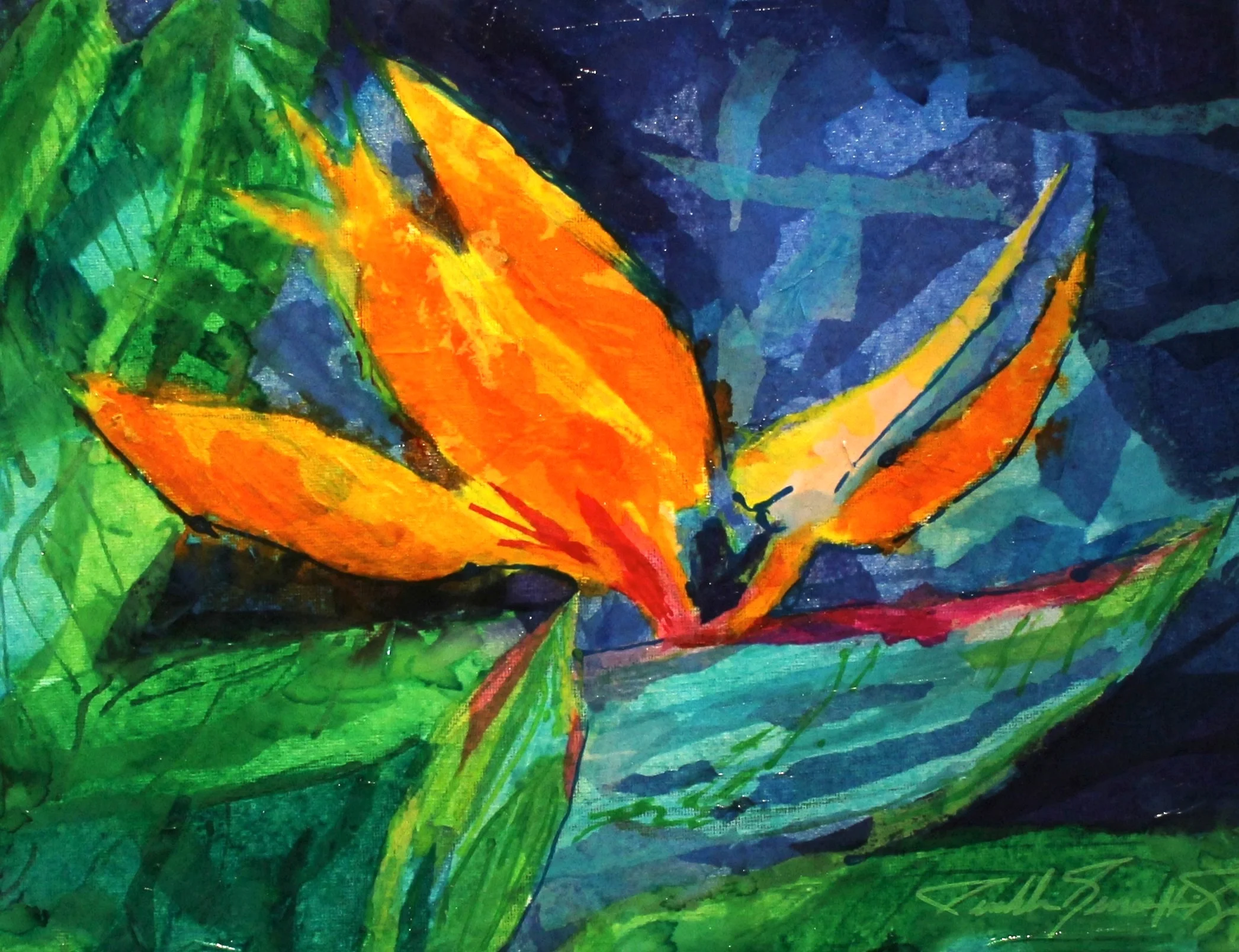 Bird of Paradise 11 x 14 mixed.JPG