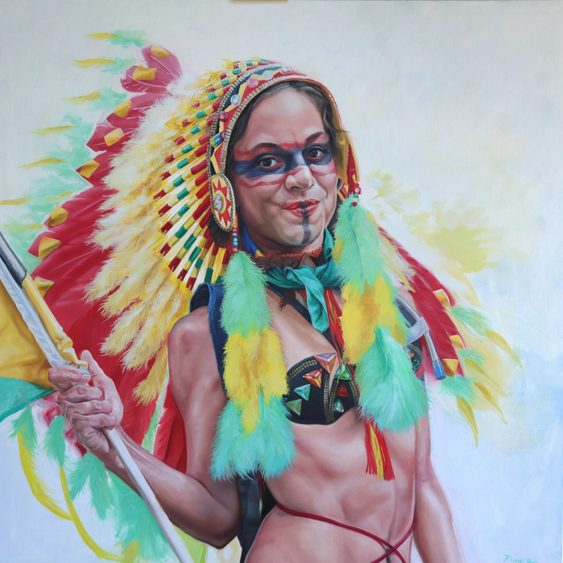 Fancy Indian,48x48,Oil on canvas.jpg