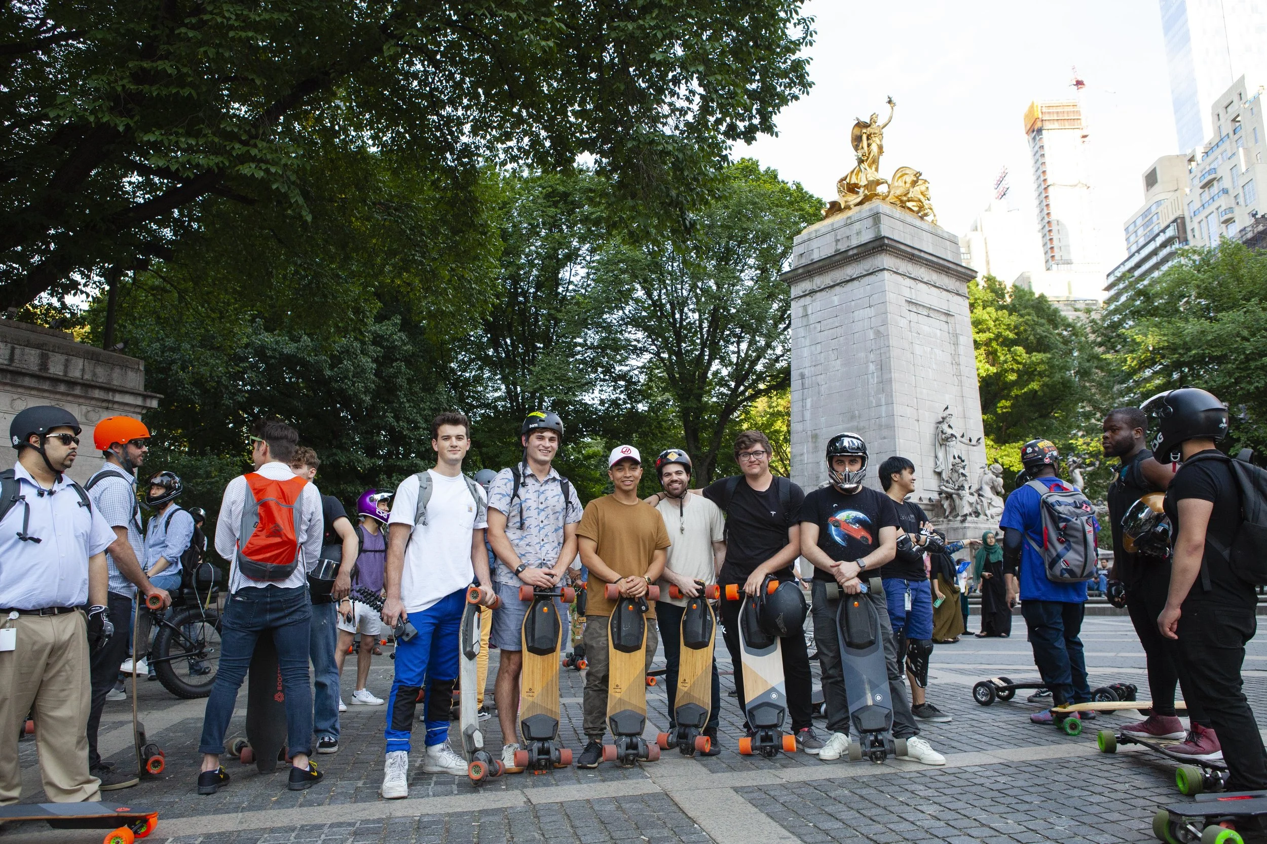 You can meet some fascinating people at Boosted events. (From left to right: Jordan Studdard, Forrest Singletary, Miguel Meola, Partick Russell, Collin Cornwell, Sam Sheffer)