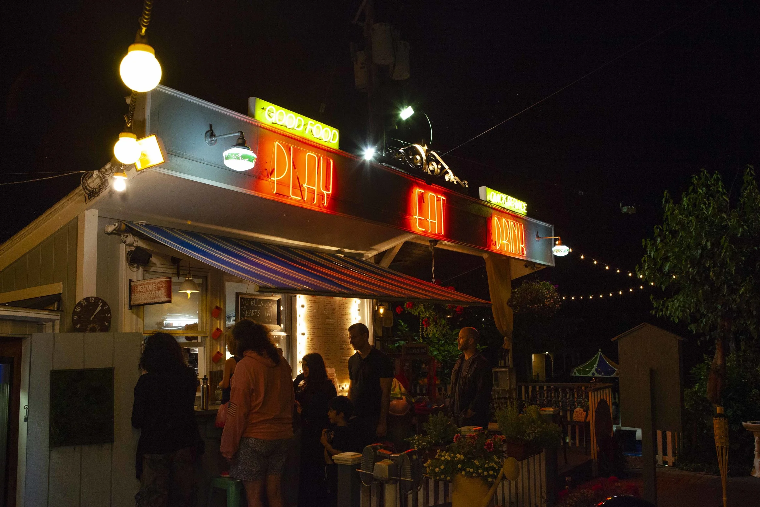 They had burgers, chicken tenders, milkshakes, and all kinds of goodies at the Play-Eat-Drink-Stand.