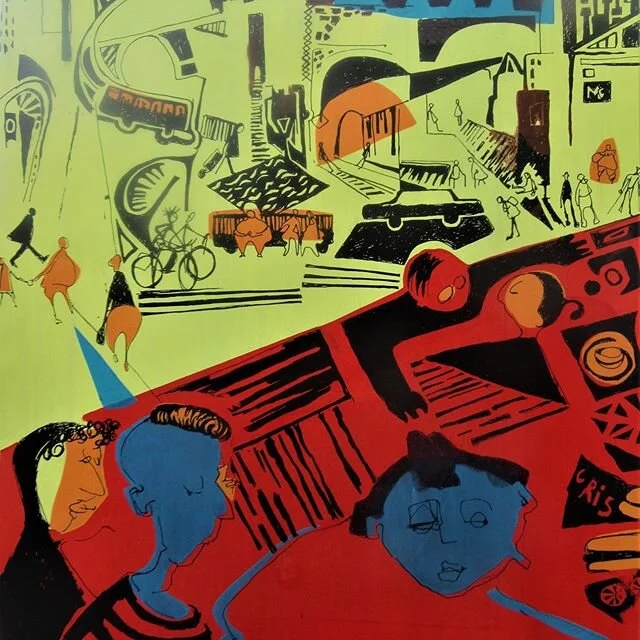 #day7 #contemporaryscreenprint by @jmadscott from @hotbedpress #lockedin  at #stockportartgallery #screenprint #exhibition #lockdownart #printmaking