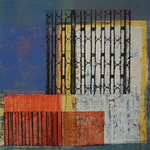 #day9 #monoprint by @paulette_bansalprints from @hotbedpress #lockedin at #stockportartgallery #colour #lockdownart #contemporaryprintmaking