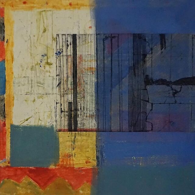 #day9 #exhibitionlockdown at #stockportartgallery #monoprint &lsquo;Panjim Vibes II&rsquo; by @paulette_bansalprints from @hotbedpress #colour #artinlockdown #printmaking  #exhibition