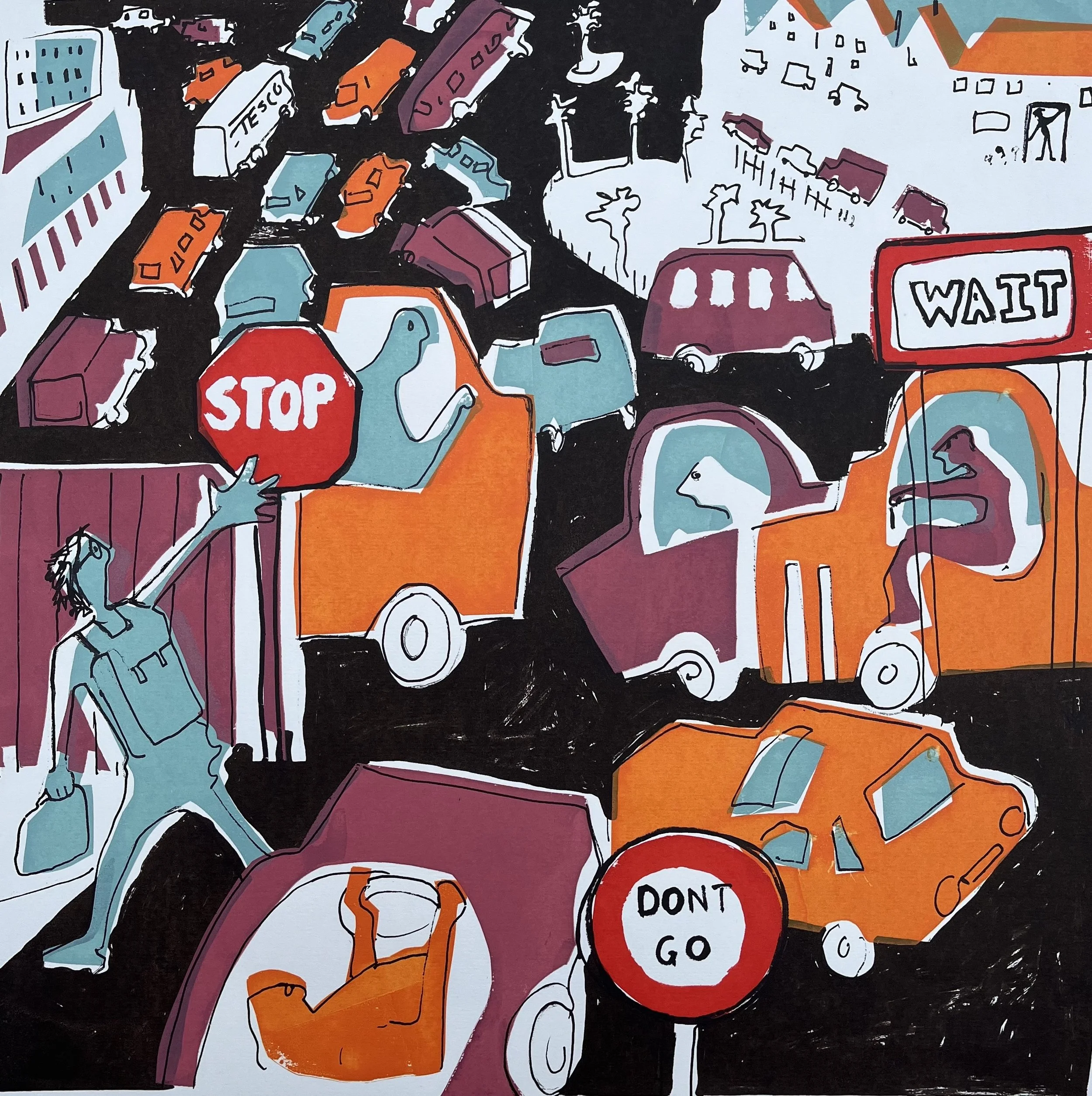 Wait, Stop, Dont Go! - dark brown