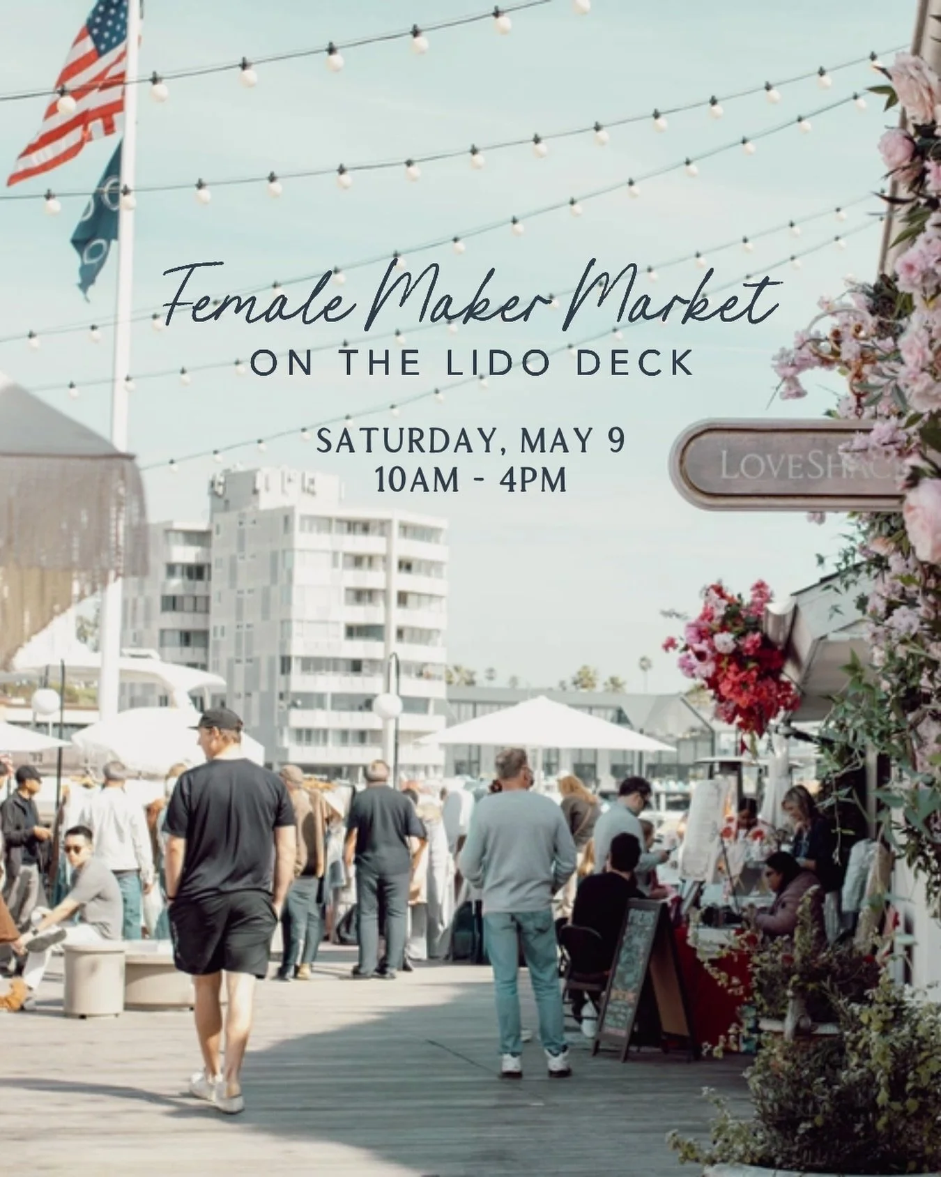 The Female Maker Market returns to the Lido Deck 🌸⁠
⁠
Join us Saturday, May 9 from 10am&ndash;4pm for a special Mother&rsquo;s Day edition, featuring over 30 local female artists and artisans. Shop thoughtful finds, support local makers, and enjoy l