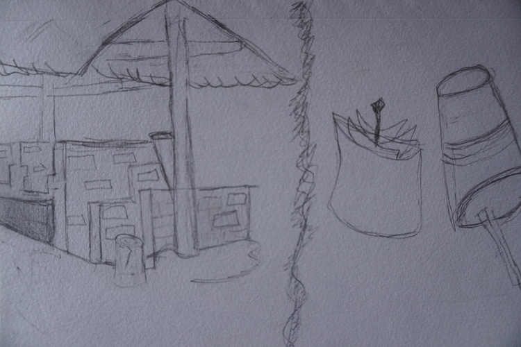 Después de Miga, las familias y los participantes de REACH se subieron a un camión y viajaron a la cascada Peguche para una carne asada familiar. El dibujo a la izquierda ensena donde Shannon, Ken, Erica y Danika cocinaron la comida. El dibujo a la derecha es de las papas fritas y el helado. Después de la carne asada, los participantes de REACH decidieron que esto era esencial para terminar el día, así que fuimos a comprarlo. Pasamos la tarde hablando y disfrutando. 