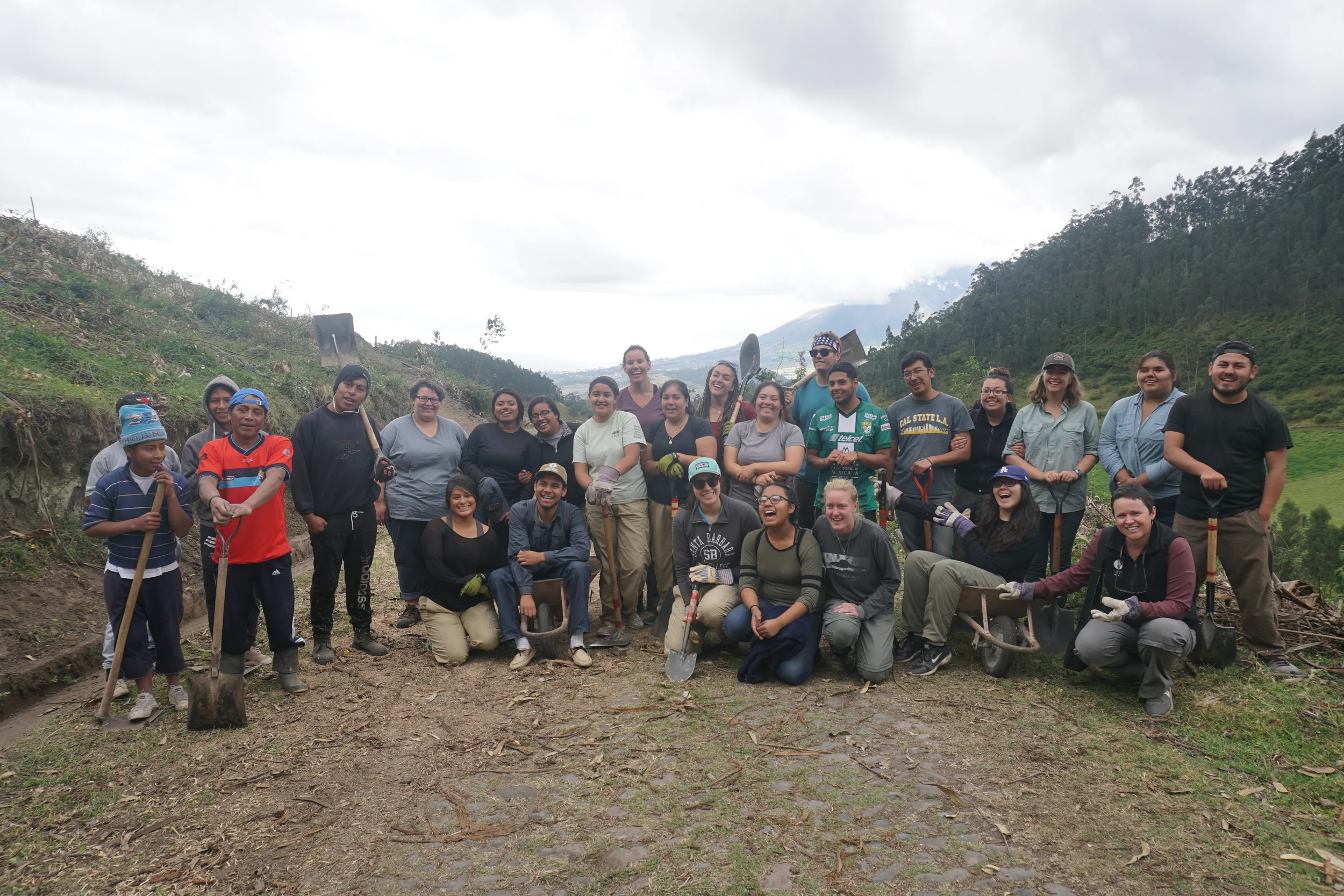 The entire group after the minga