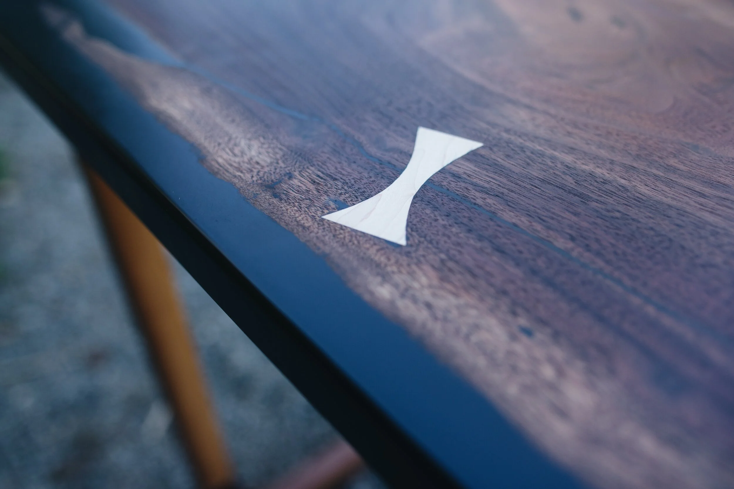 Claro Walnut and Black Epoxy Desk