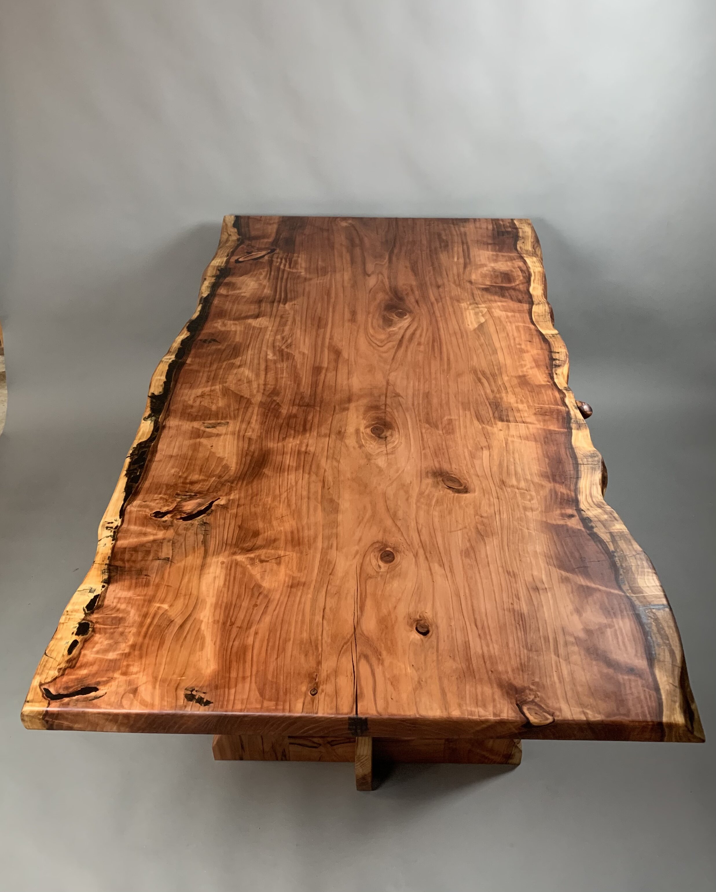 Hourglass Redwood Table + Bench
