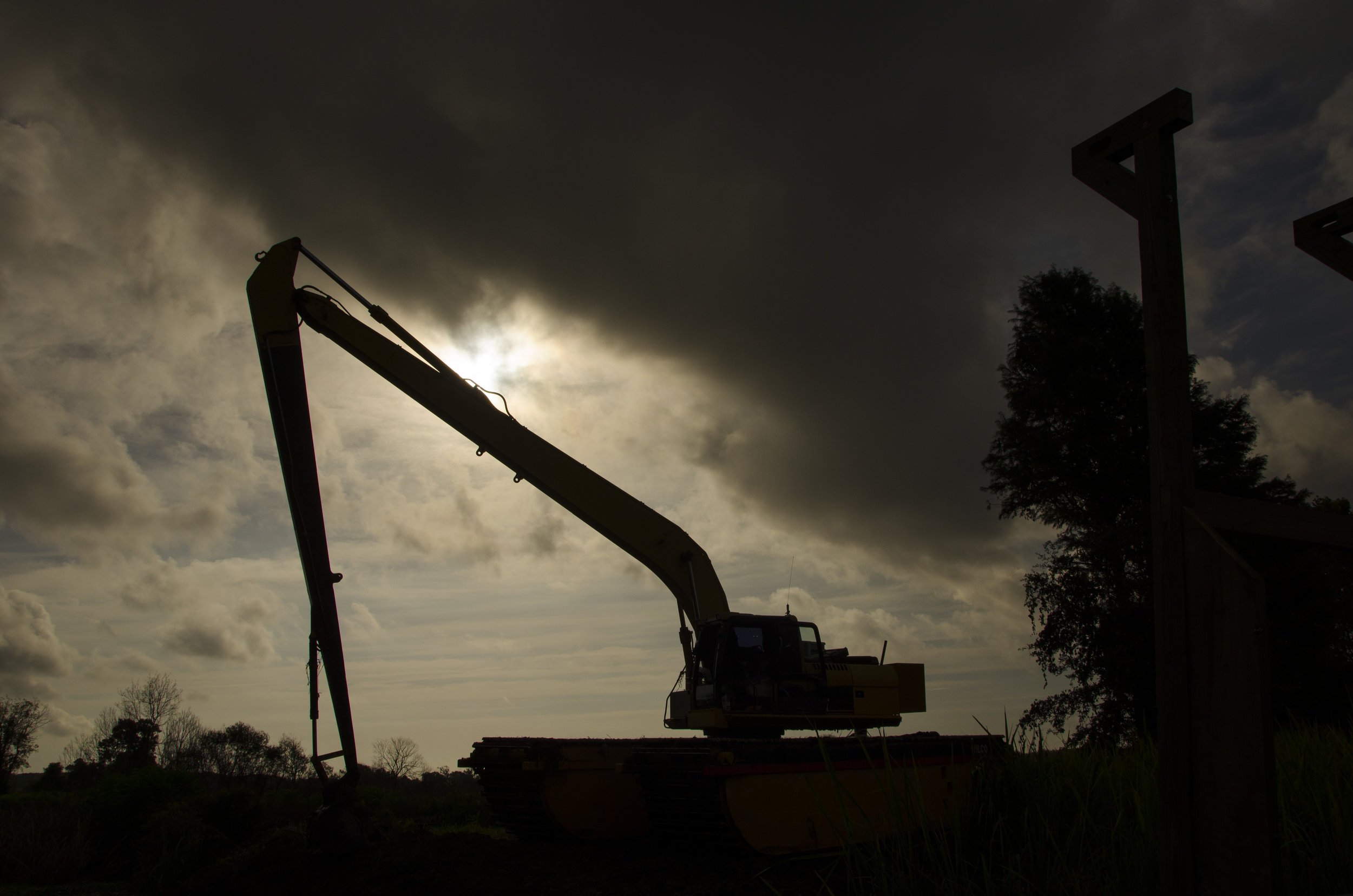 The Amphib in the early morning light -- ready for a day of work in the impoundments of Samworth WMA.