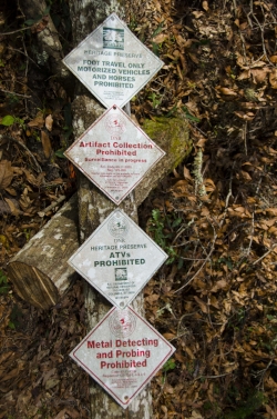 At Altamaha Town and other SCDNR Heritage Preserves, the admonition to "take only photos and leave only footprints" isn't just a suggestion, it's the law -- and strictly enforced.
