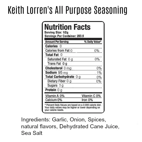 Keith Lorren All purpose seasoning