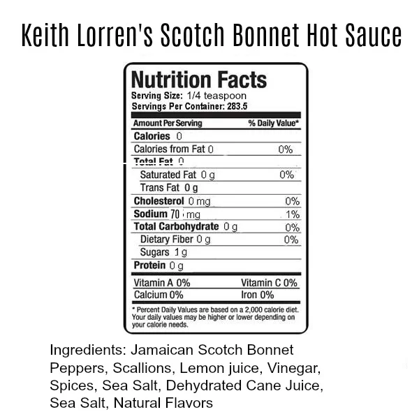 Keith Lorren Scotch Bonnet Hot Sauce