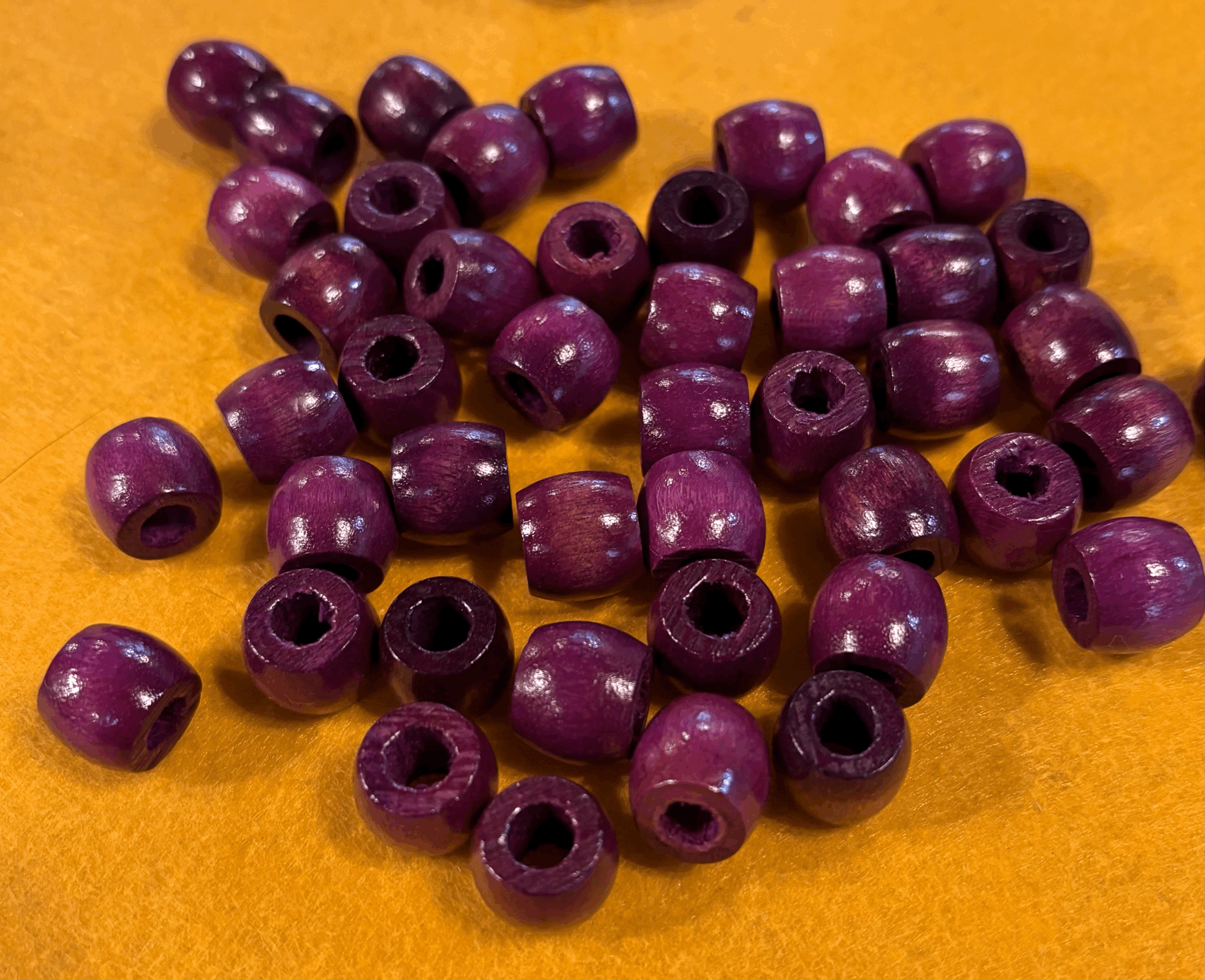 Boysenberry Purple Wood Bead