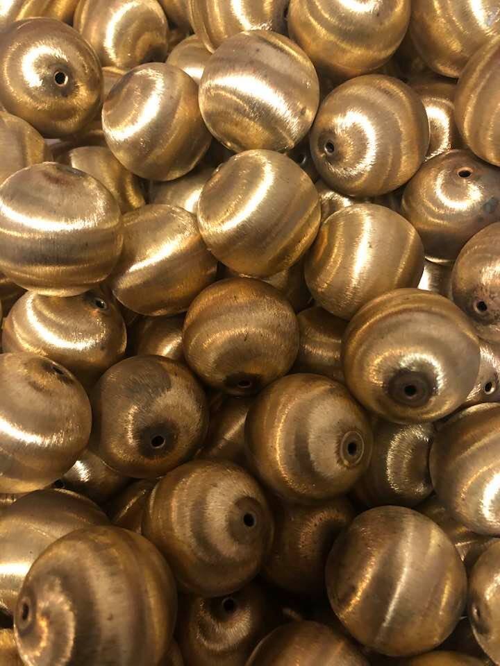 Brass beads - 30mm - price per bead — Dabls Mbad African Bead Museum
