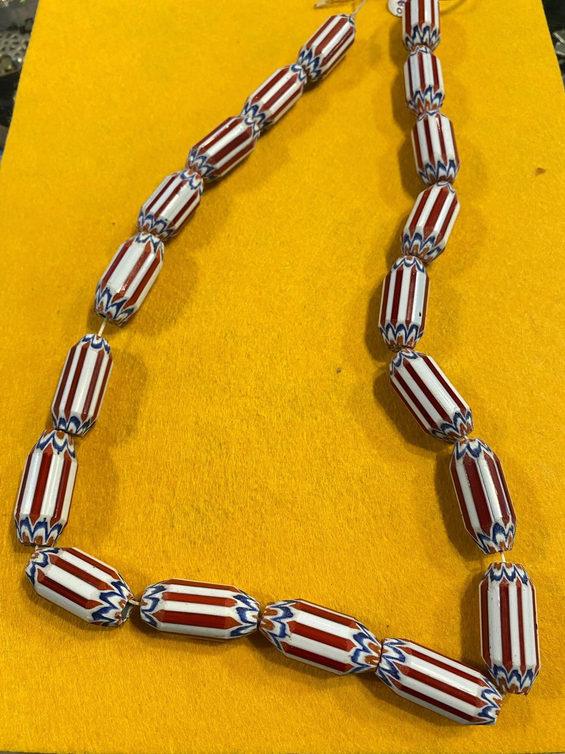 Stand of Chevron beads