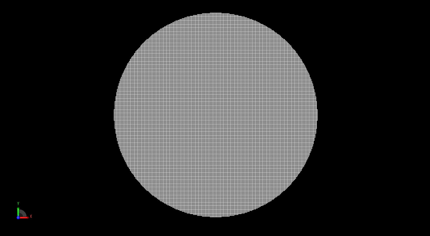 Figure 2 The sphere shown meshed in the FDTD grid at a cell size of 1 mm.