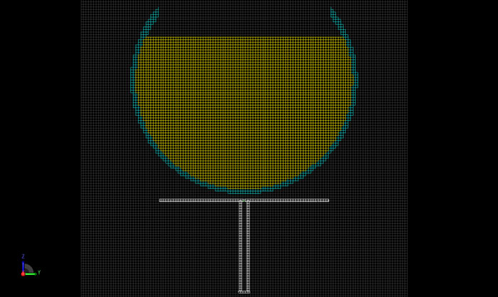 Figure 4 - A cross-sectional view of the mesh.