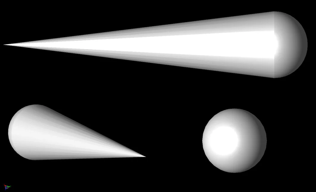 Figure 3 The Cone-Sphere geometry.