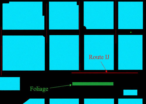 Figure 3. Receiver routes and base station locations.