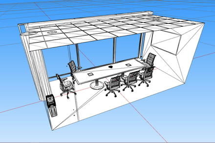 High resolution modern conference room.