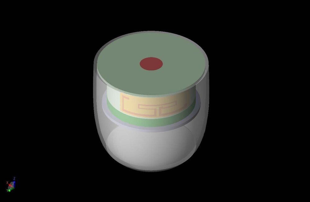 Figure 1: A three-dimensional view of a generic remote camera device is shown with the internal antenna arrays partially visible through the cover.
