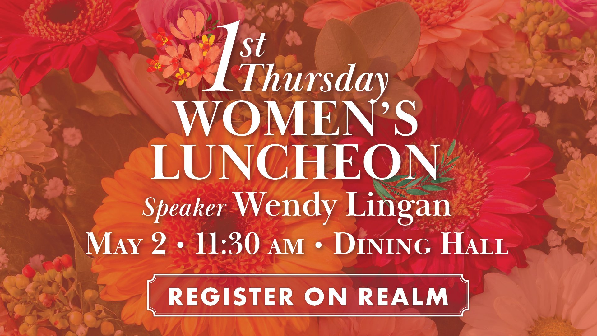 Tomorrow we are delighted to welcome our featured speaker, WHPC Member and Deacon, Wendy Lingan at the 1st Thursday Women's Luncheon!

Wendy has been attending WHPC for 12 years with her husband, Chris. She is a working mother of 3 tween thru college