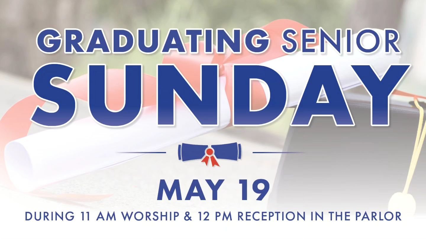 Join us today in celebrating and honoring the Class of 2024 seniors at WHPC! All are invited to the Parlor after worship to participate in signing the senior gift, a framed photo of our cherished stained-glass cross. Let's surround this symbol of fai