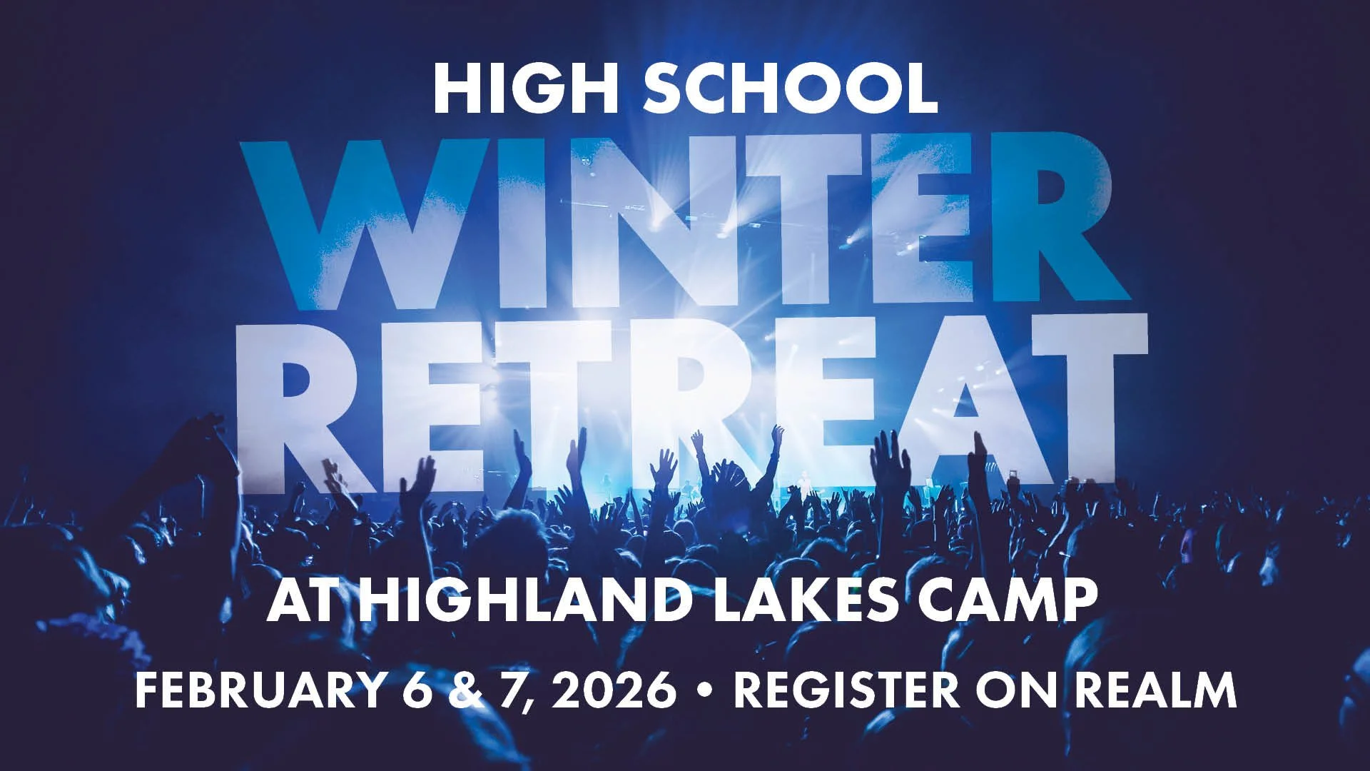 ❄️All high school students (current 9th&ndash;12th graders) are invited to our Annual Winter Retreat at Highland Lakes Camp, February 6&ndash;7! ❄️
Come enjoy a weekend of adventure, rest, and meaningful time together as a community.

If you have any