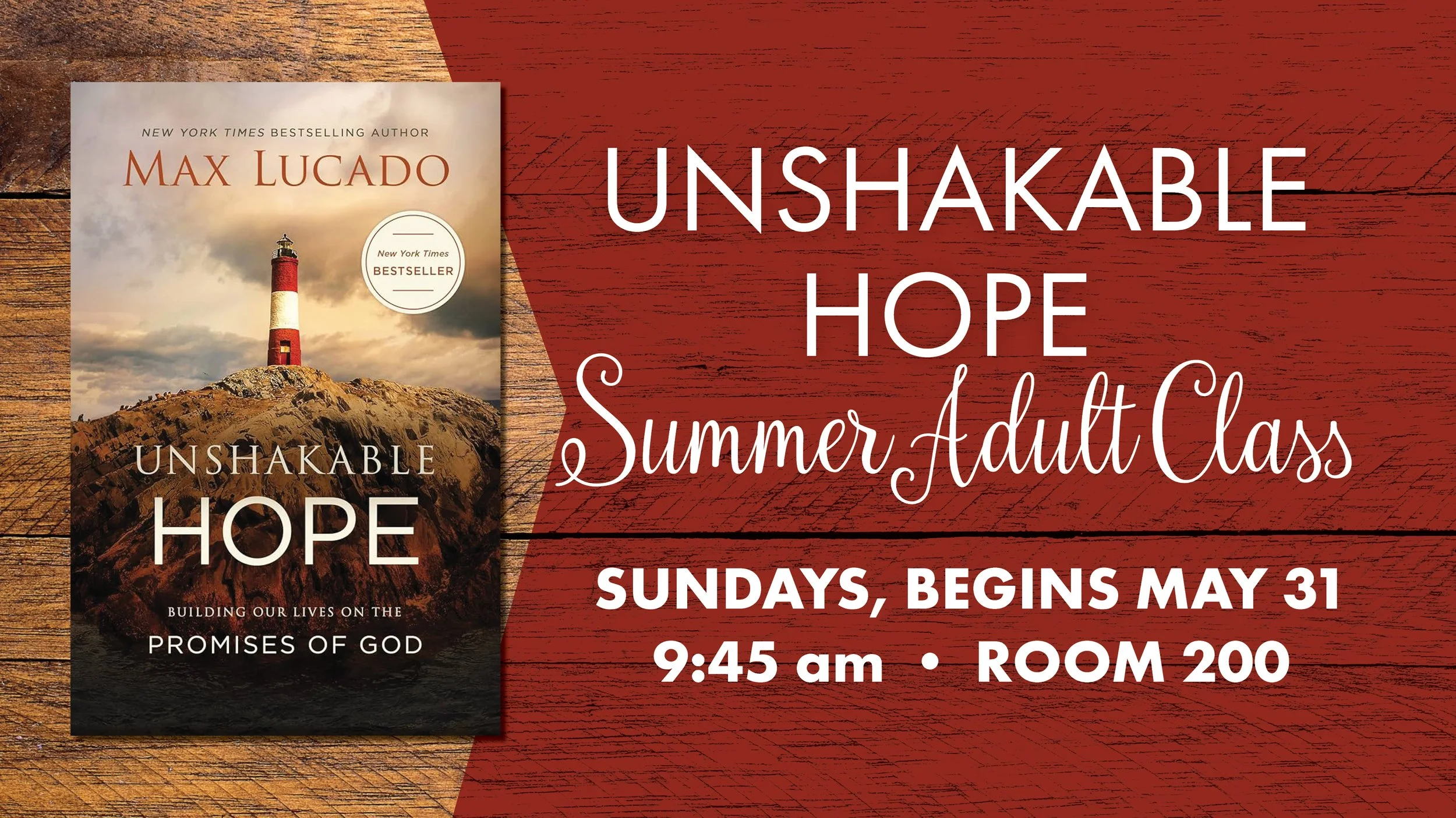 Unshakable Hope ﻿ ﻿Summer Adult Class