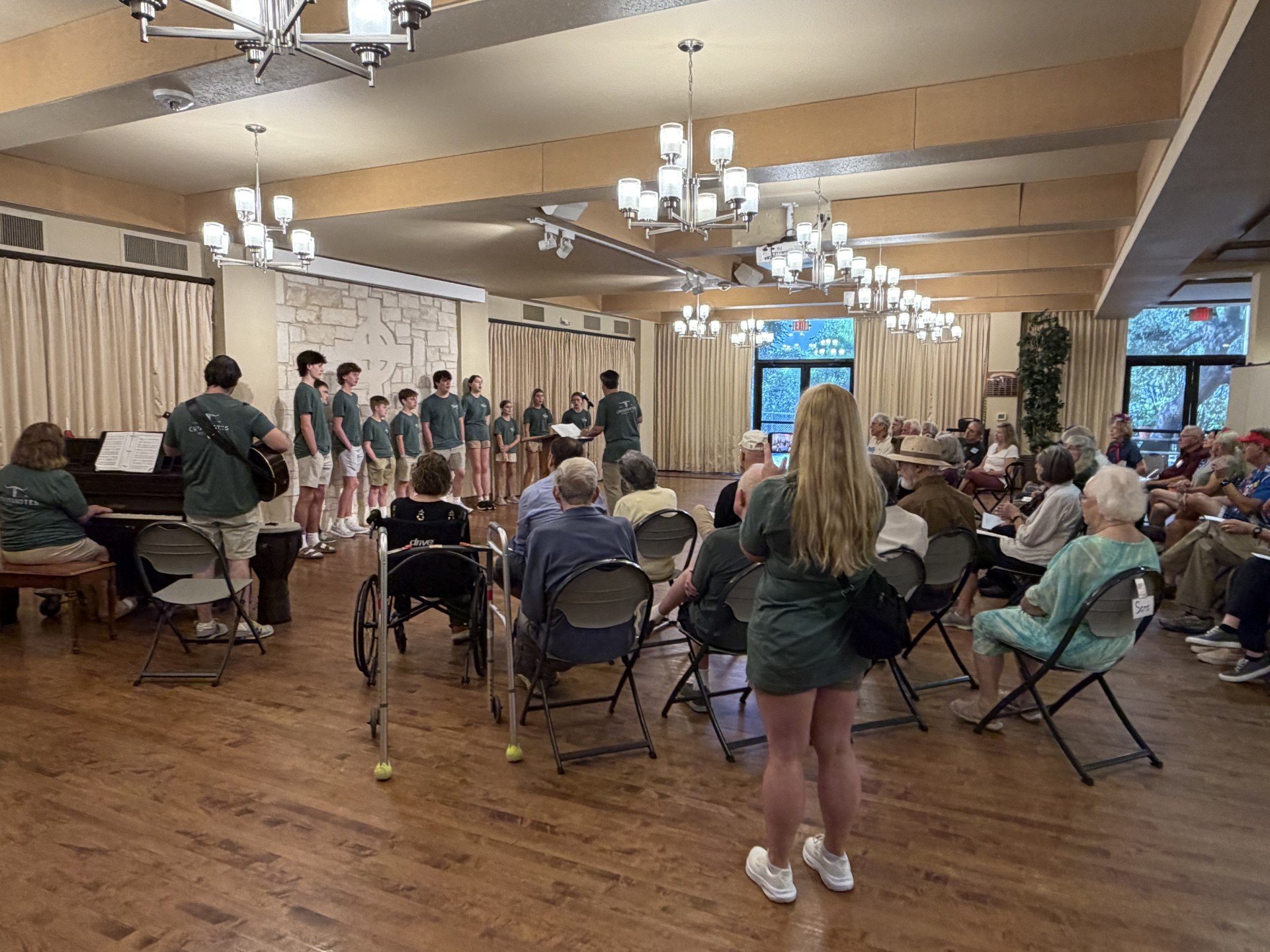 Today our memory loss respite program &ldquo;The Gathering&rdquo; welcomed the CrossNotes youth choir from Emmanuel United Methodist Church of Memphis, Tennessee.  They shared some of their choral favorites, and even invited us to sing along a few ti